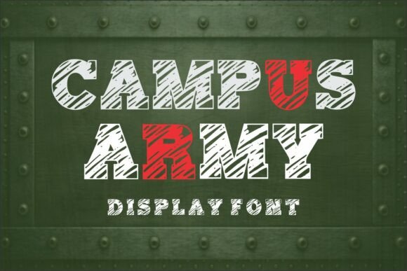 Campus Army Font for Bold Campaign Designs