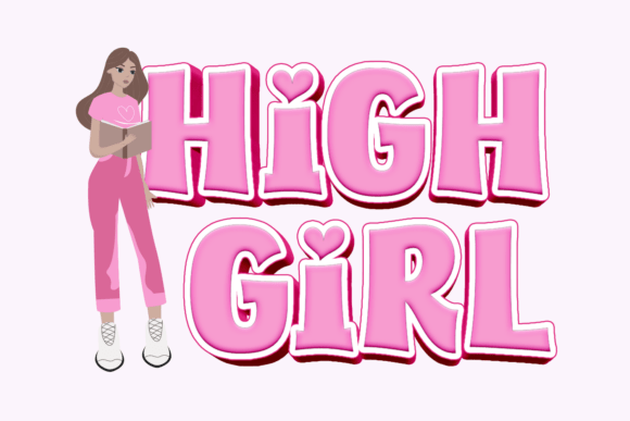 High Girl Display Font for Handmade Creations