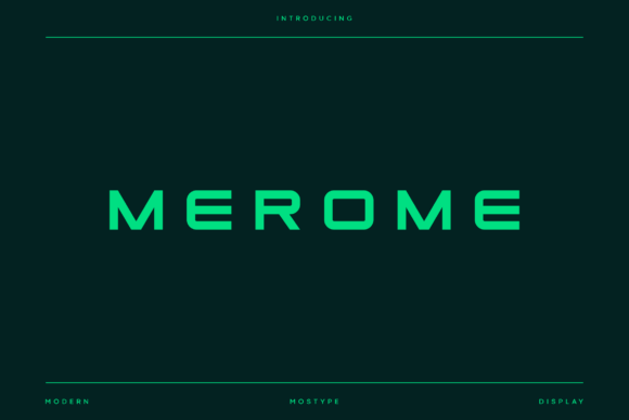 Merome: A Modern Font for Professional Branding