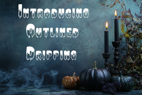 Outlined Dripping Font for Bold Branding and Creative Projects