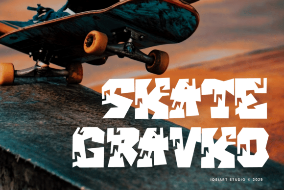 Skate Gravko: The Edgy Display Font for Bold Campaigns
