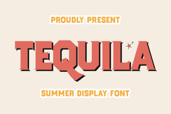 Tequila Font: A Playful Display Font for Bold Designs