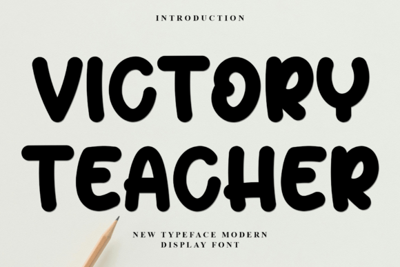 Victory Teacher: The Festive Display Font for Holiday Campaigns